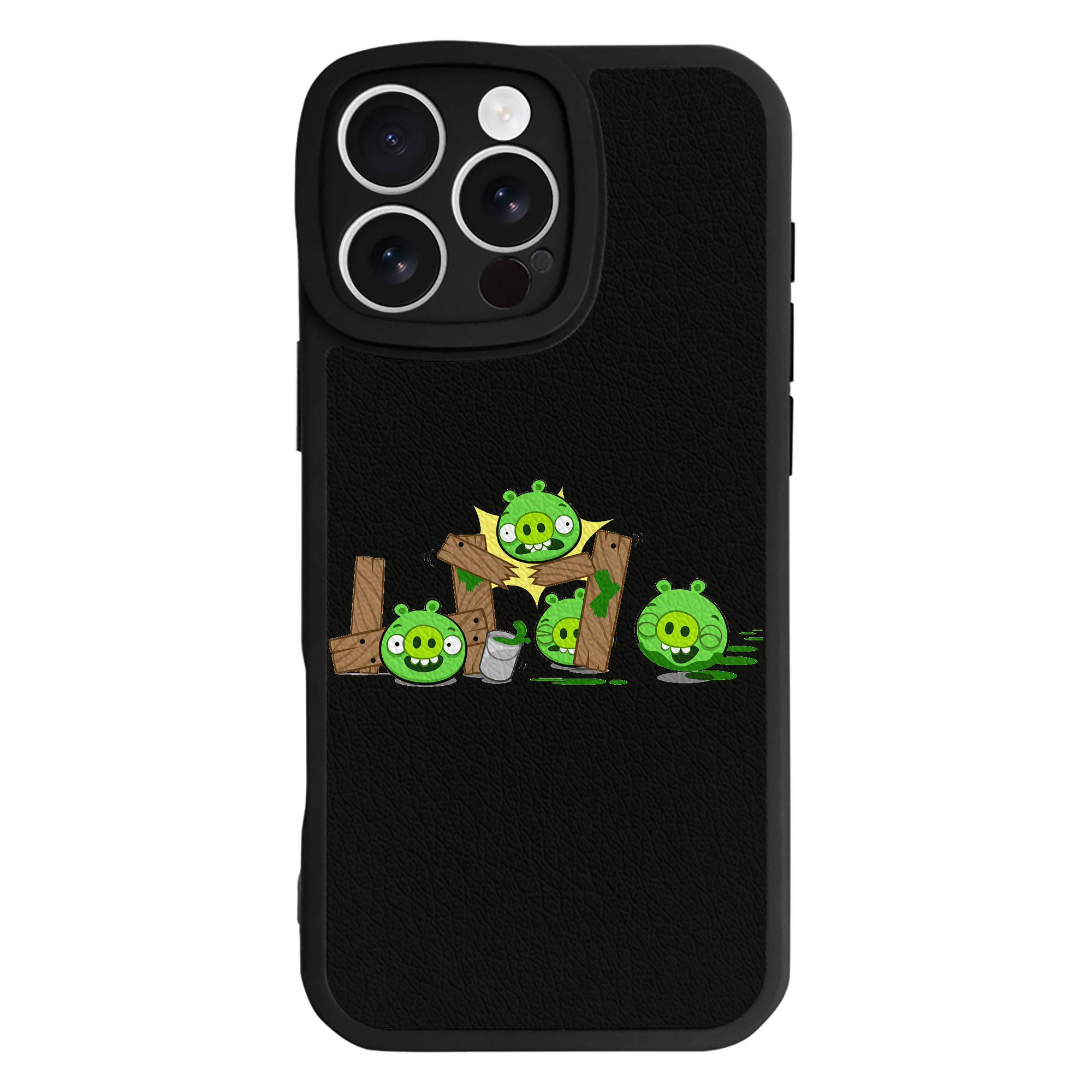 （画像用） Angry Birds アングリーバード 【iPhone 16シリーズ対応】シリコンスマホケース（レザー調） 材質：シリコン